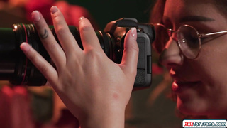 Ts model Zariah Aura bangs photographer