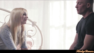 Blonde girlfriend giving bf erotic sex