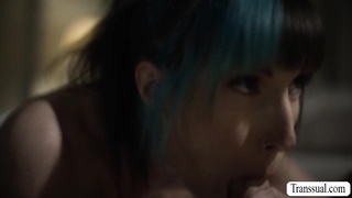 Hot TS stepmom craves stepsons hard big cock