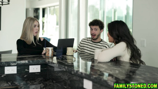 Stepmom helping her stepson shoot porn