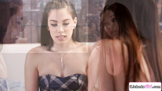 Lesbian teen babe fingering petite bff