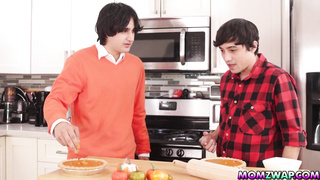 Katrina and Millie facesitting their stepsons