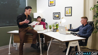 Matthews JC Hunt Justin and Nico Coopa office threesome