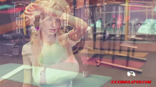 Blonde 3D Hottie BBC Gym Animation