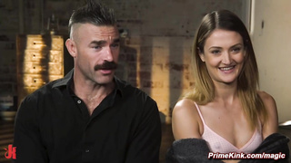 Bound slave flogged and rough fucked by big cock