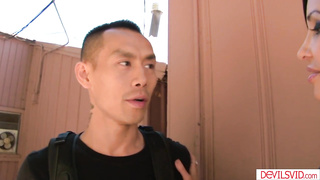 Big tits milf fucking hunk college dudes