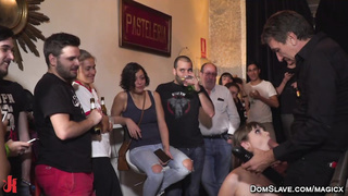 Parisian babe gets fucked and spanked in public