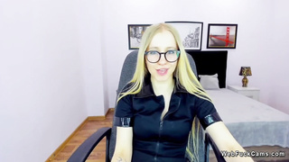 Petite small tits Belarus amateur babe on webcam solo