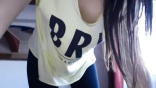 Uber-Cute Japanese Webcam Lady Flashes off Scorching Fit Bod and Massages her Flawless Vag