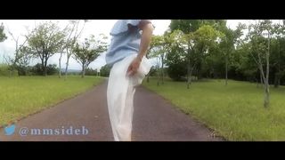 Asian my Wifey Public Displaying in the Park - the Secret “VLOG” Gig 15