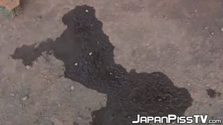 Asian stunner urinating herself up and being filmed by spycam