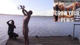 Pouring Water on myself & Pee