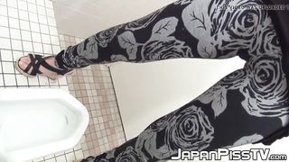 Chinese honeys urinating golden urinate in urinal POINT OF VIEW spycam