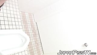 Chinese honeys urinating golden urinate in urinal POINT OF VIEW spycam