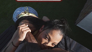 Ebony stepsis asking stepbro to fuck her