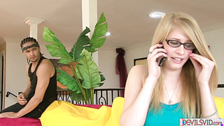 Black dudes dp fucking white blonde teen