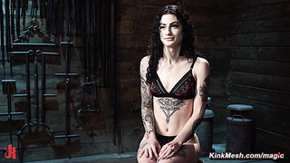 Tattooed pain slave ass flogged in [censored] restriction