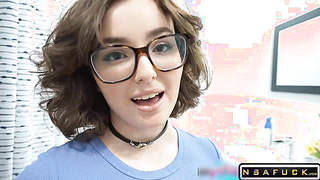 Nerdy Teen Stepsister is Wet for Cheatin