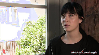 Spooky slave [censored] and public fucked on a rooftop