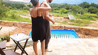 Delicious White Ass Outdoor Amateur Sex In Pool