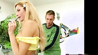Blond Tranny Threesome