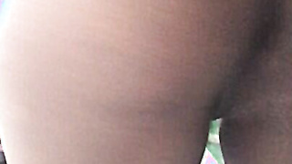Big Booty Black Girl Showing Asshole