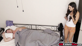 Latin stepsis was playing with big cock