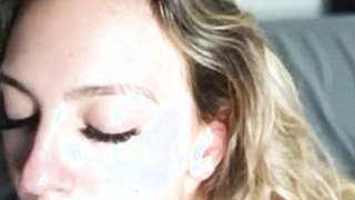 Beautiful Blonde Sucking BBC