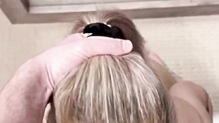 German Blonde Gets Facial