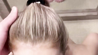 German Blonde Gets Facial