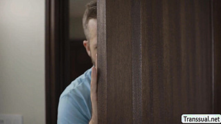 Lovely Tranny babe analed by horny dudes dick