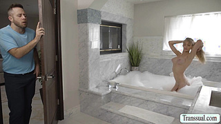 Gorgeous Tranny babe analed by horny dude