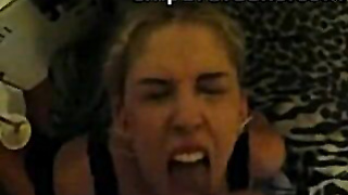 Blonde teen cumshot compilation