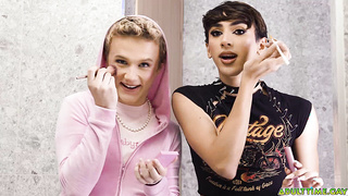 Sexy femboy besties fucked hard together