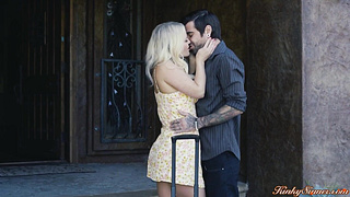 Big tits blonde babe licked and fucked by bartender