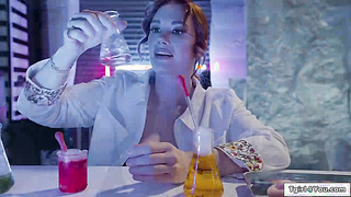 Lady scientists fuck their tgirl droids
