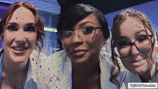 Lady scientists fuck their tgirl droids