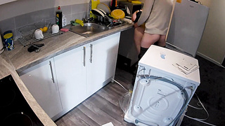Horny Amateur Wife Seduces Plumber In Kitchen
