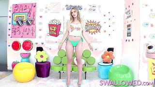 SWALLOWED Hardcore cocksucking with Graycee Baybee