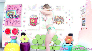 SWALLOWED Hardcore cocksucking with Graycee Baybee