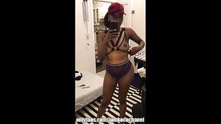 Stylish Black Girl In Lingerie