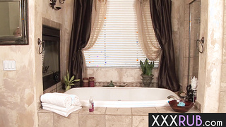 Cute blonde MILF sucked clients big cock