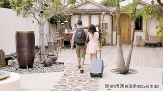 Horny couple oral and fuck at the resort