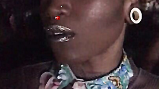 Fun Black Girl At Outdoor Party