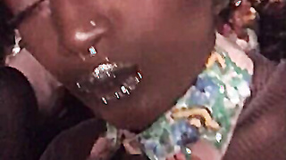 Fun Black Girl At Outdoor Party