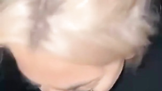 Tattooed Blonde Sucking BBC