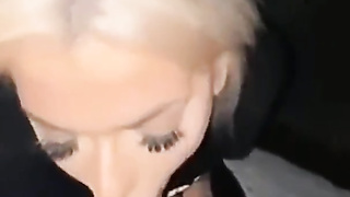 Tattooed Blonde Sucking BBC