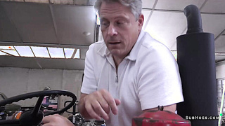 Charlie Rae swallows cock and gets cums