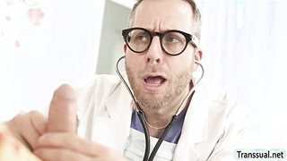 Horny doctor fucks the ass of patient cummer