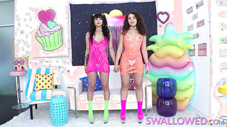 SWALLOWED Willow Ryder and Ari Alectra's wet blowjob